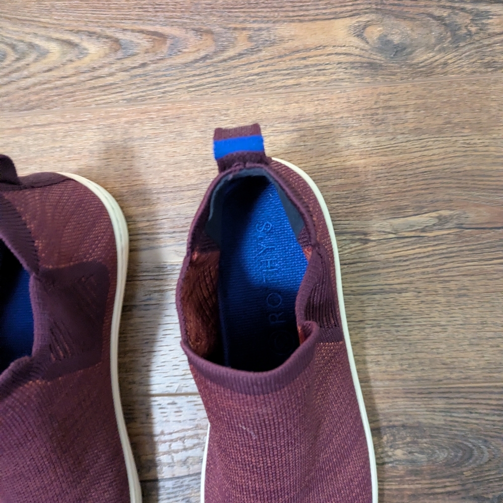 Rothy's Berry Lattice Chelsea Boot Sneakers Plum Slip-On Sneakers Size 9 - Picture 3 of 9